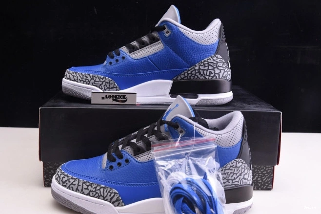 Bmlin Jordan Royal' CT8532 Retro Air 3 'Varsity 400 - 0824